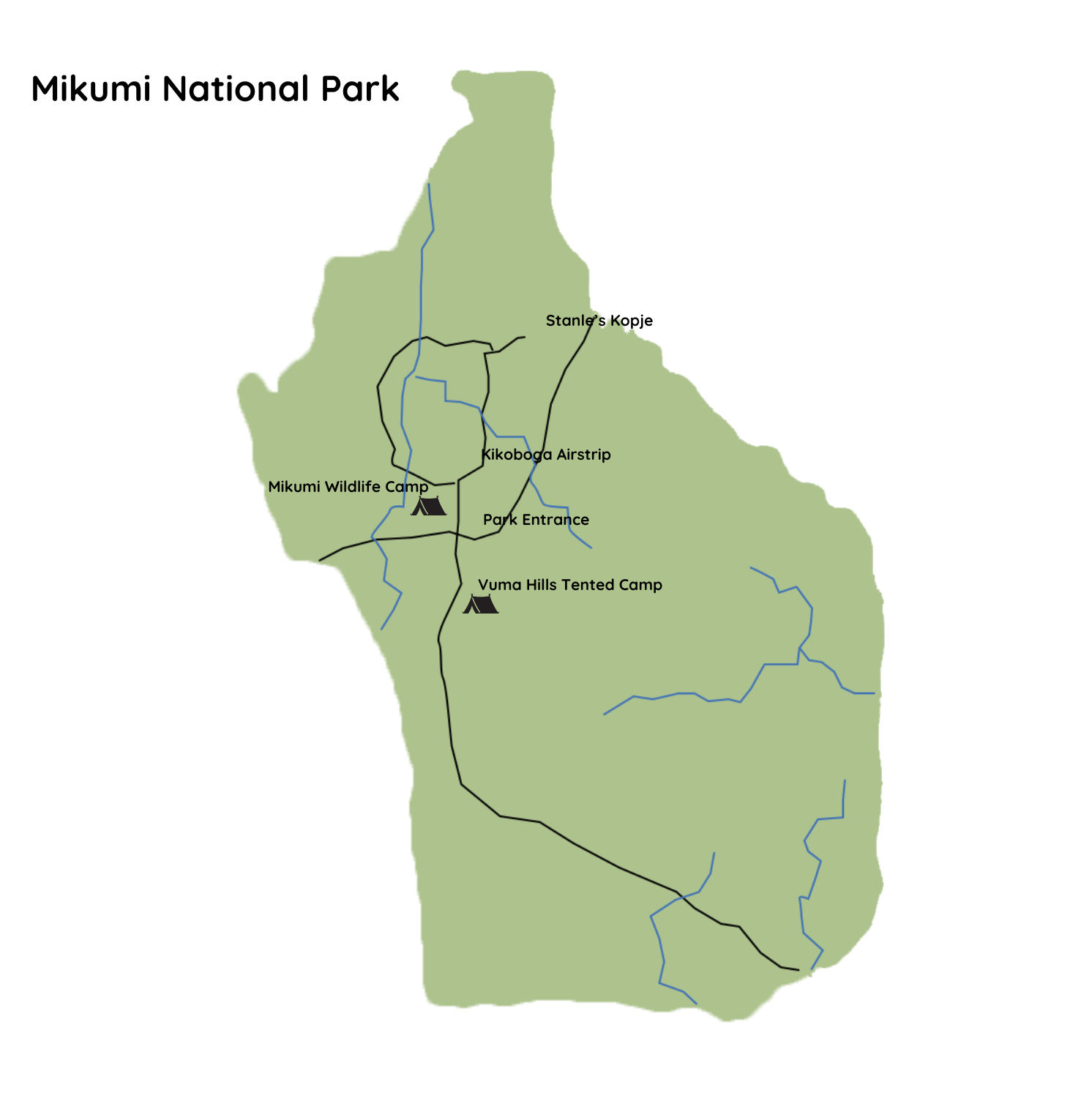 Mikumi National Park Map